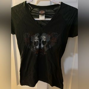 Skull Harley Burn out tee
